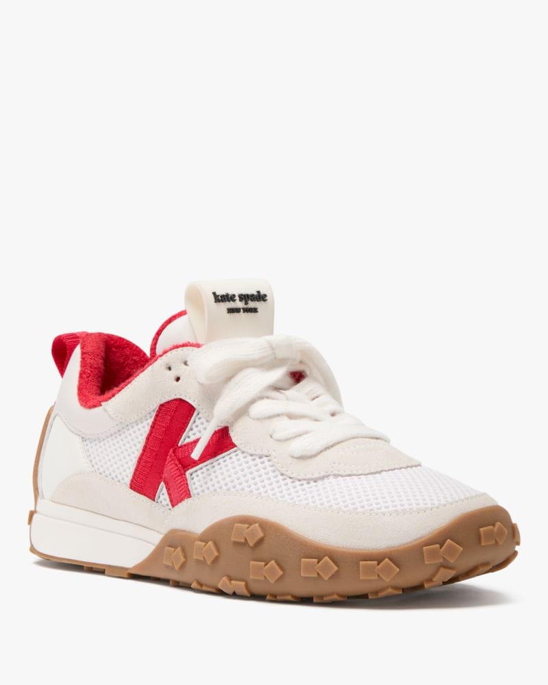 Katespade K As In Kate Sneakers True White Cherry Rouge Multi