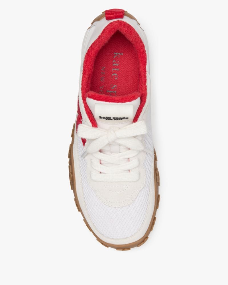 Katespade K As In Kate Sneakers True White Cherry Rouge Multi