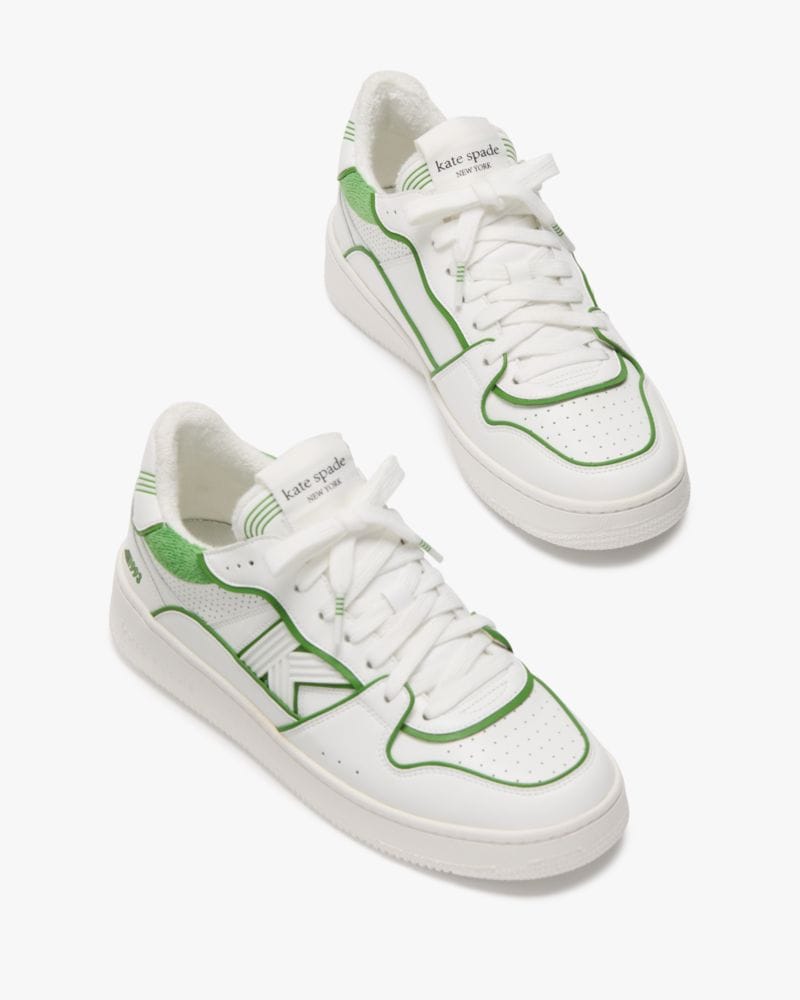 Katespade 93 Kicks Sneakers True White Ks Green