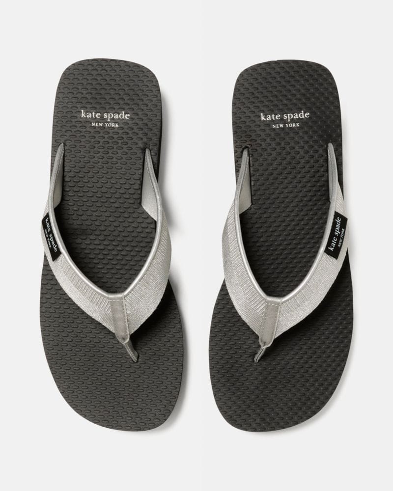 Katespade Sam Icon Platform Flip Flop Sandal Silver