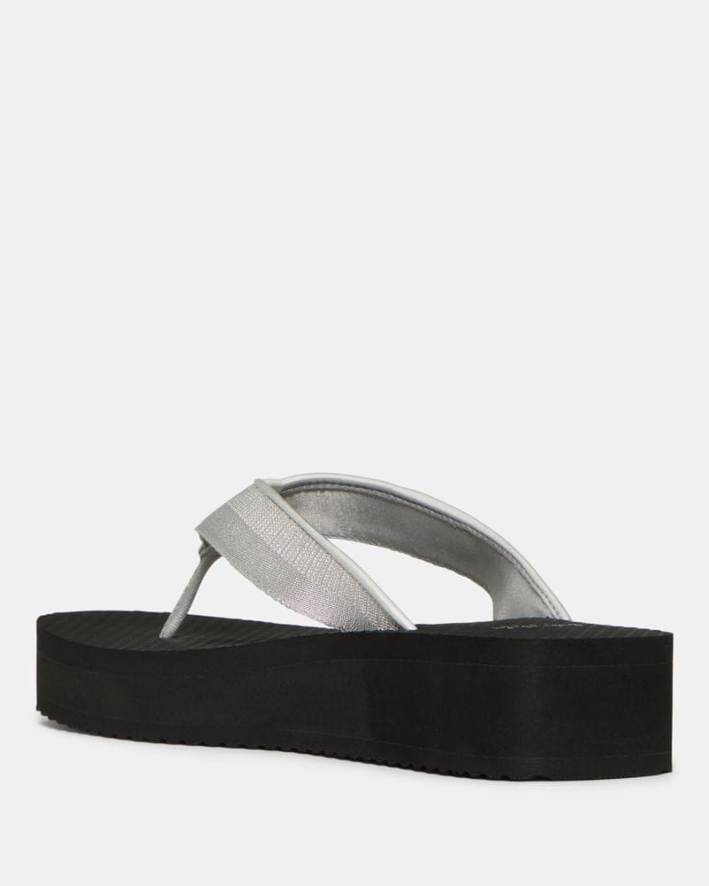 Katespade Sam Icon Platform Flip Flop Sandal Silver