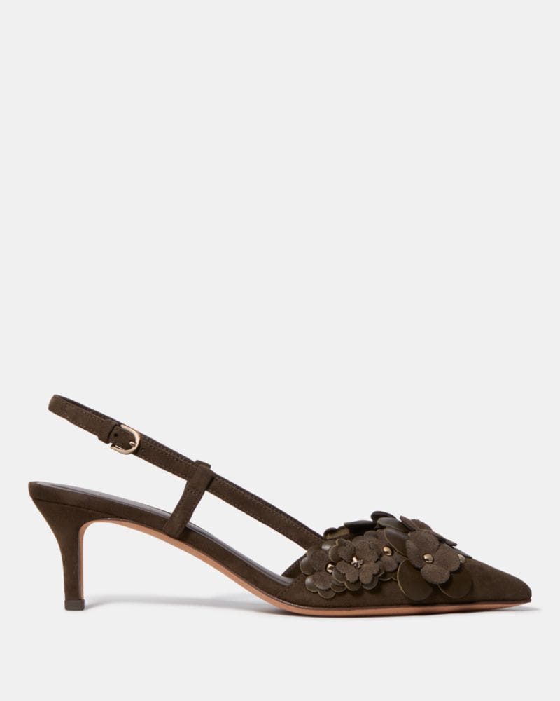 Katespade Spade Flower Garden Slingback Pump Burnt Sage
