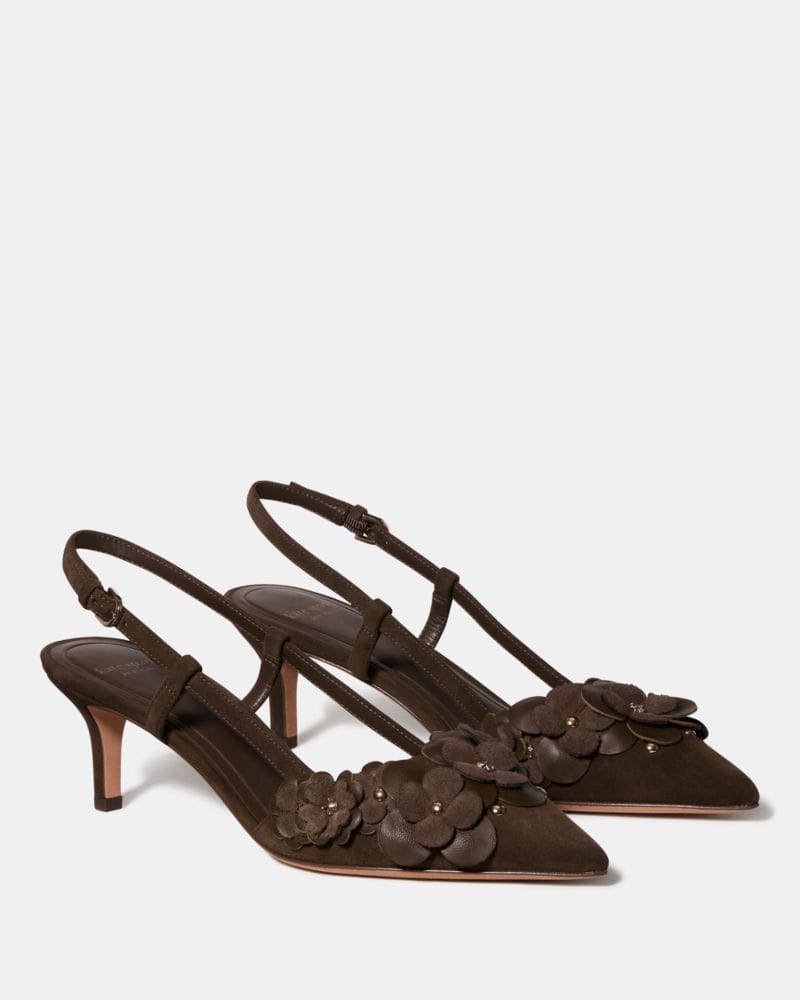 Katespade Spade Flower Garden Slingback Pump Burnt Sage