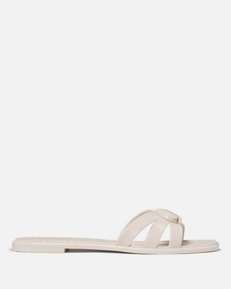 Katespade Sculpted Spade Jelly Sandals Cream