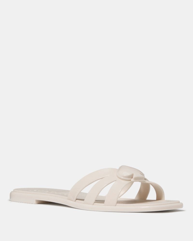 Katespade Sculpted Spade Jelly Sandals Cream