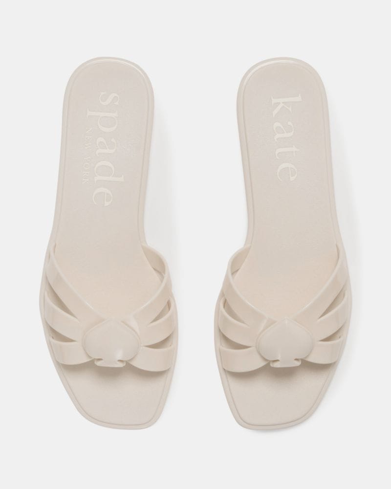 Katespade Sculpted Spade Jelly Sandals Cream