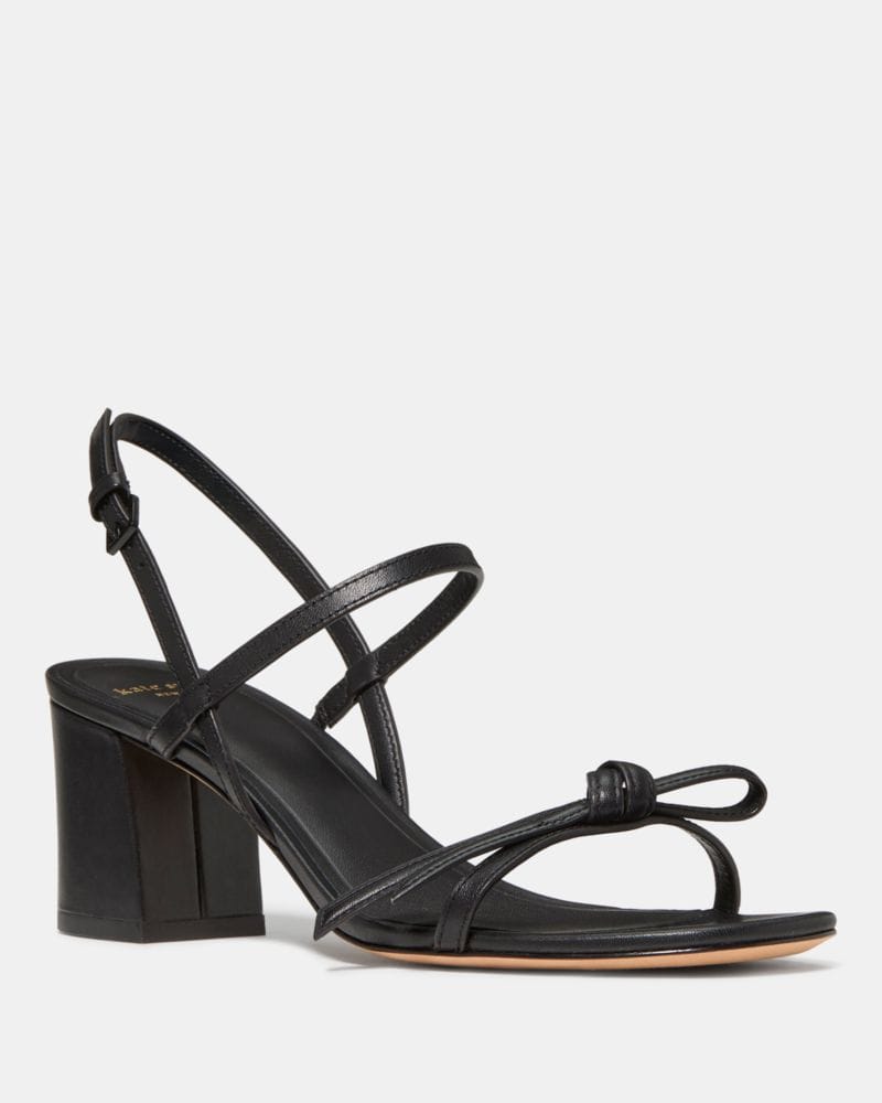 Katespade Loop Block Heel Sandal Black