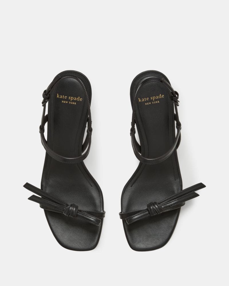 Katespade Loop Block Heel Sandal Black