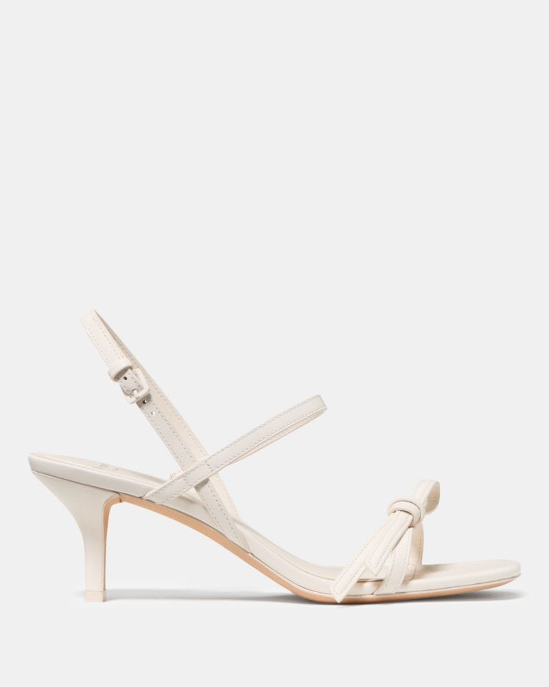 Katespade Loop Kitten Heel Sandals Cream