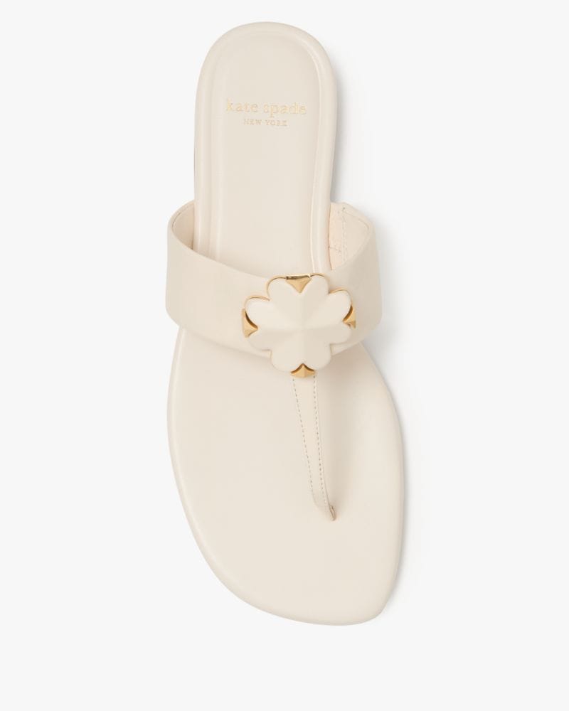 Katespade Spade Flower Thong Sandals Cream