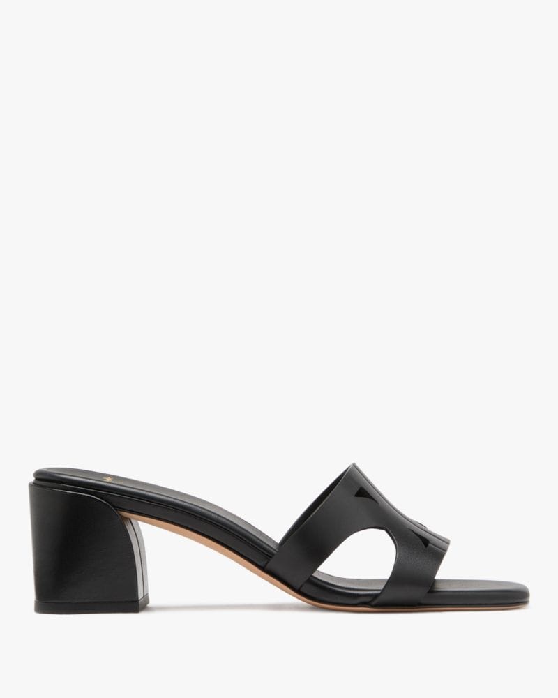 Katespade Duo Block Heel Sandals Black
