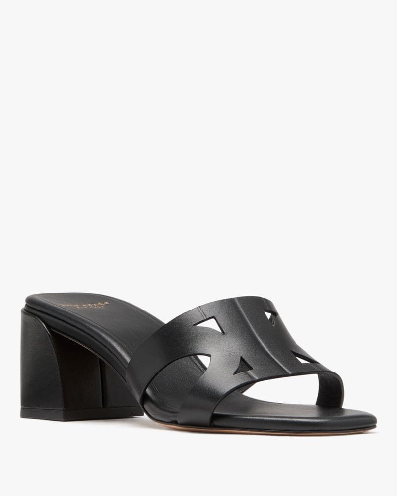 Katespade Duo Block Heel Sandals Black