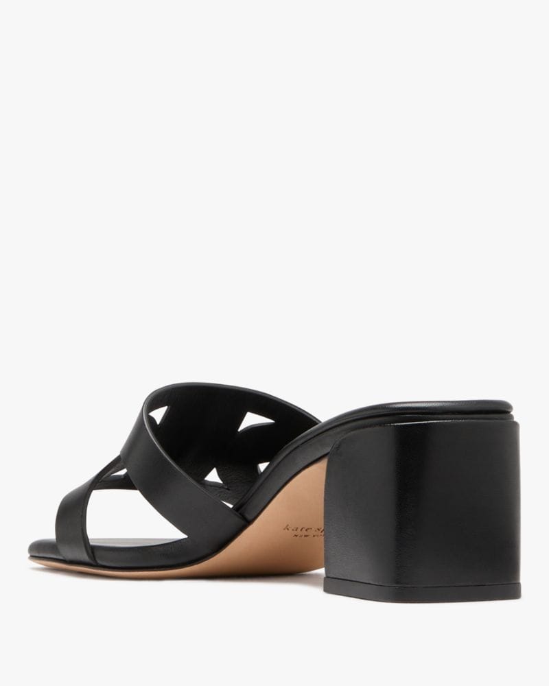 Katespade Duo Block Heel Sandals Black