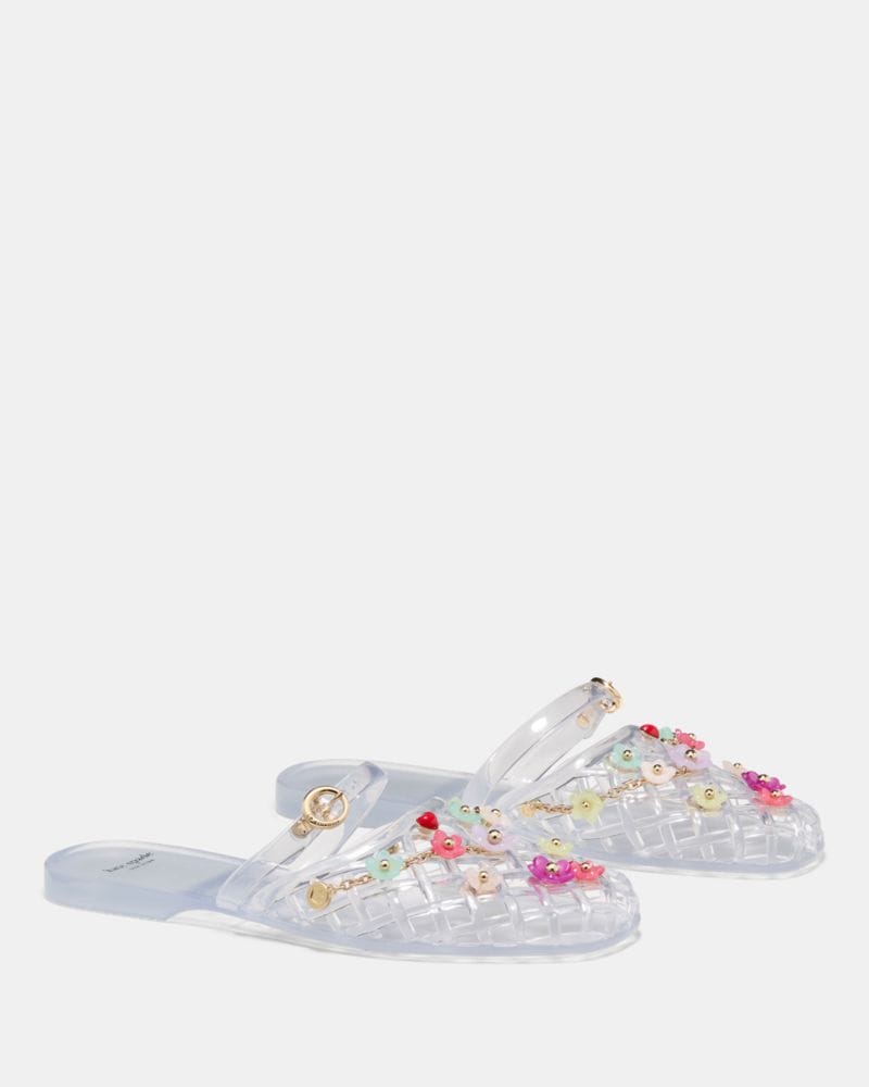 Katespade Jellyfish Mule Flat Clear Multi