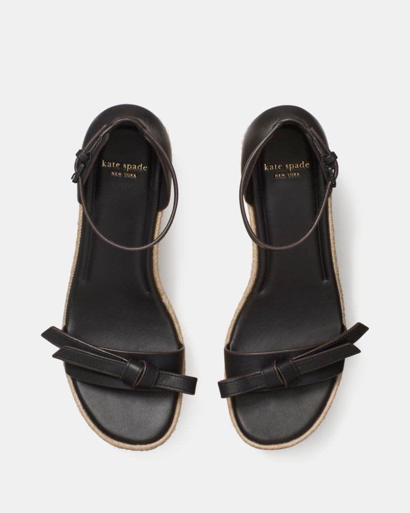 Katespade Loop Espadrille Wedge Sandal Black