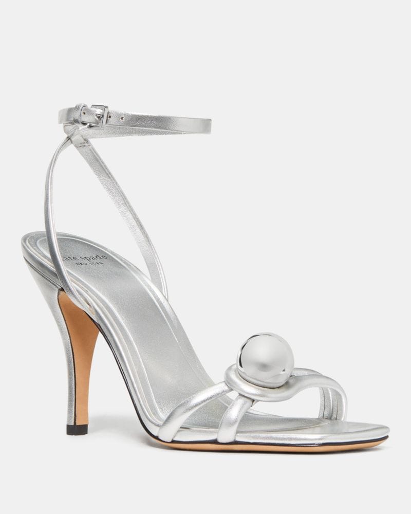 Katespade Harmony High Heel Sandal Silver