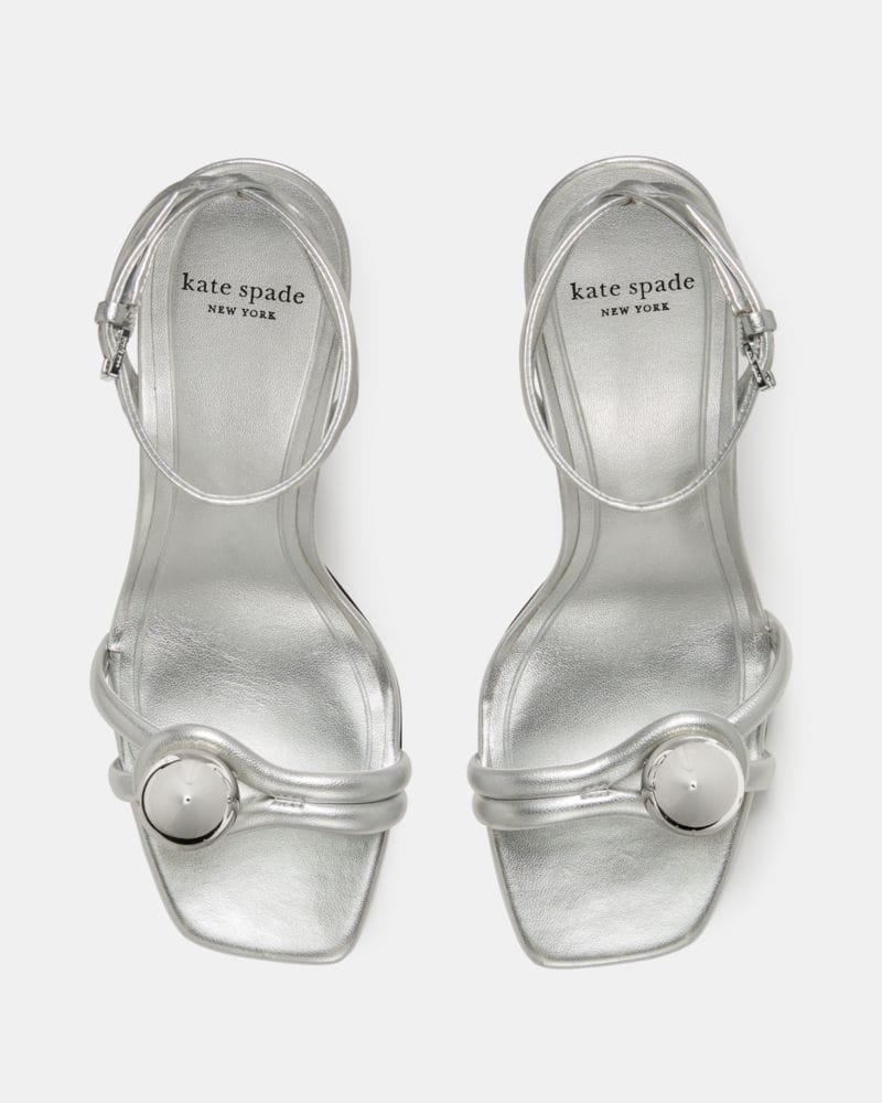 Katespade Harmony High Heel Sandal Silver