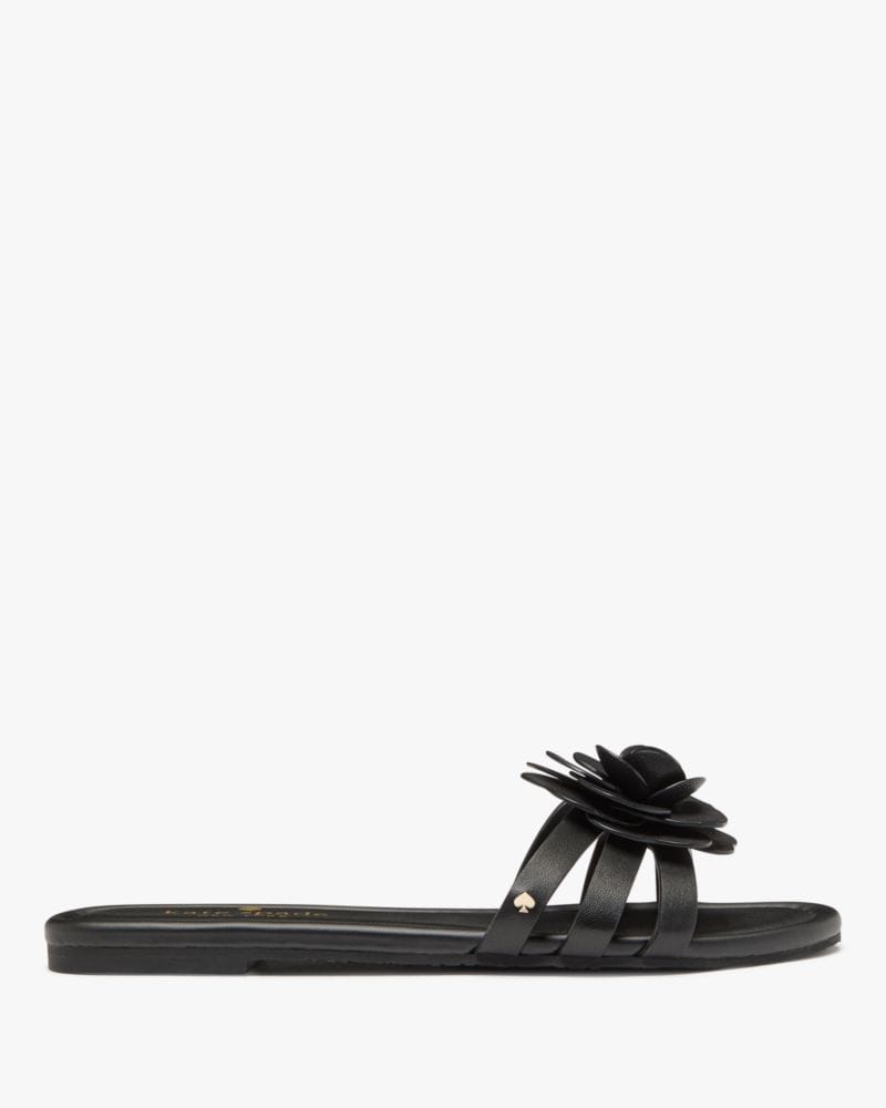 Katespade Flora Slide Sandal Black