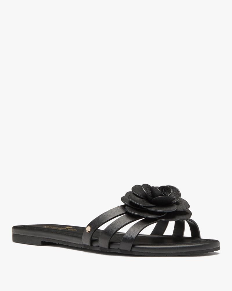Katespade Flora Slide Sandal Black