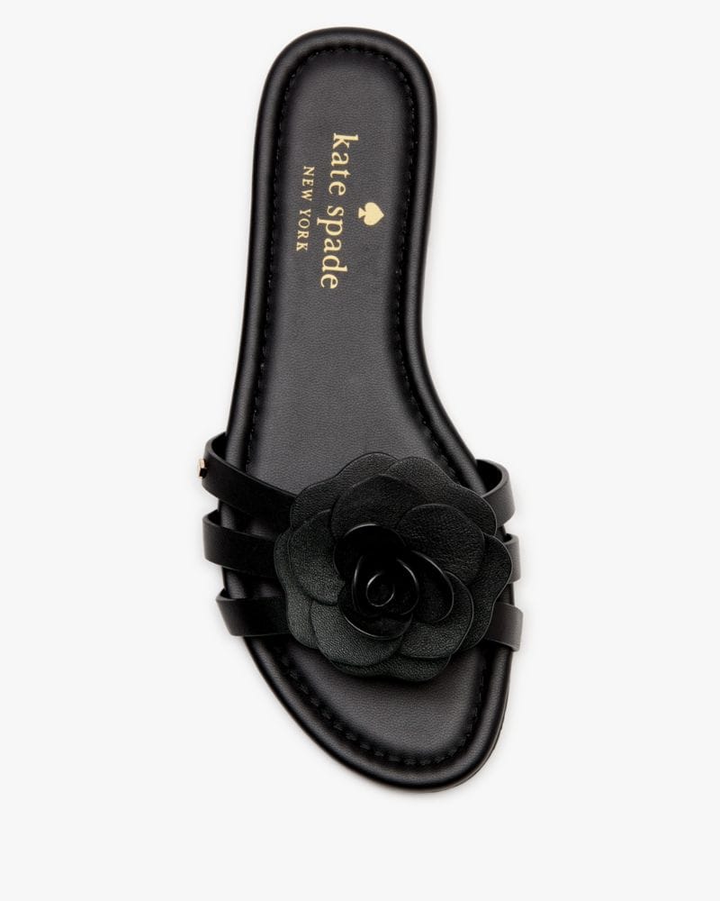 Katespade Flora Slide Sandal Black