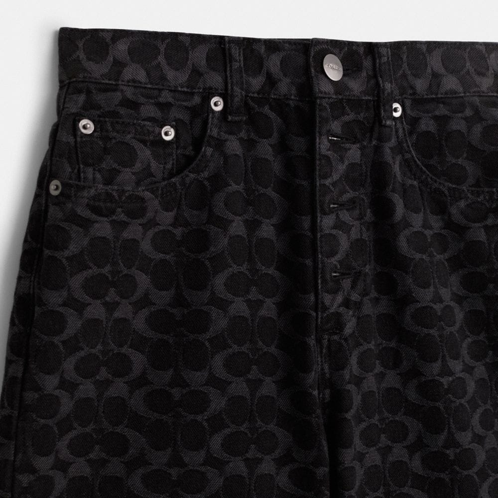 Restored Signature Jacquard Denim Jeans