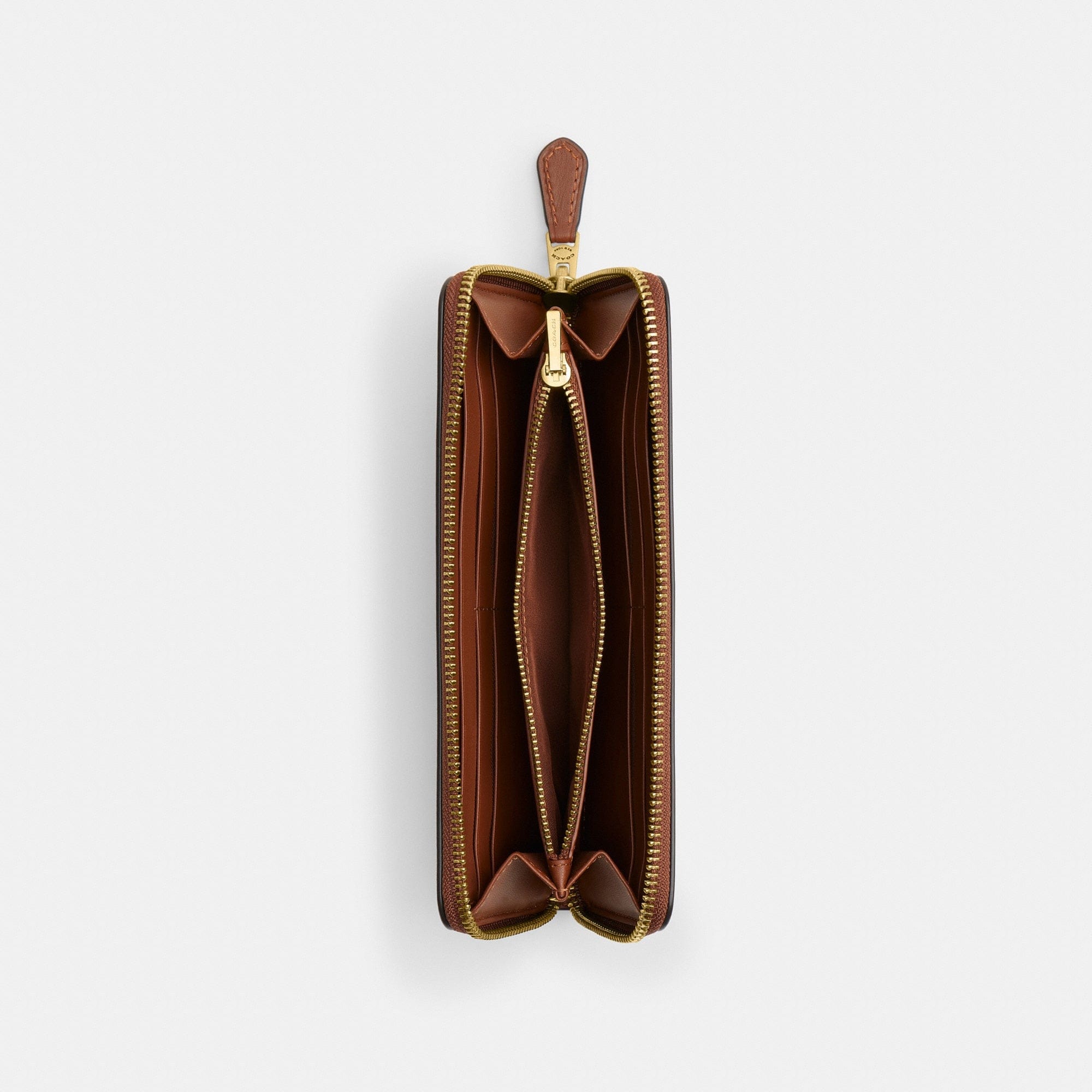 Slim Accordion Zip Wallet In Loved Leather