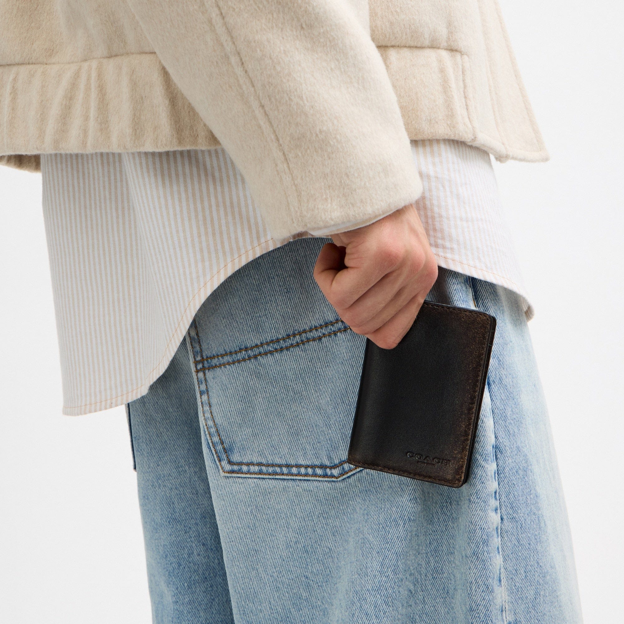 Id Card Wallet In Loved Leather