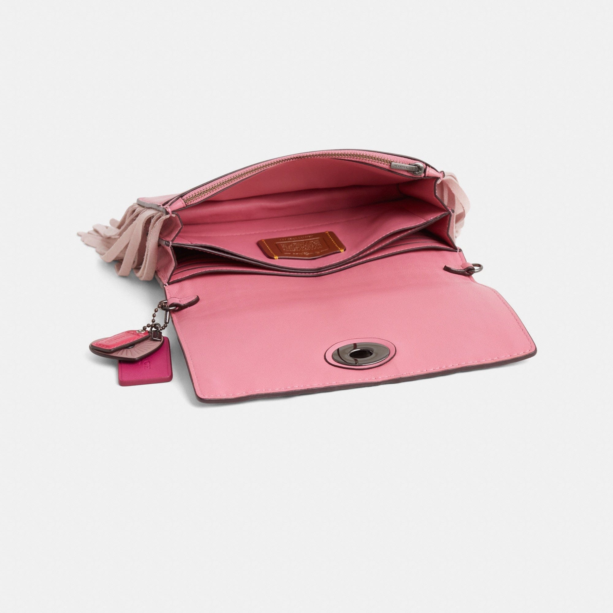 Reloved Callie Foldover Chain Clutch With Colorblock Quilting And Rivets