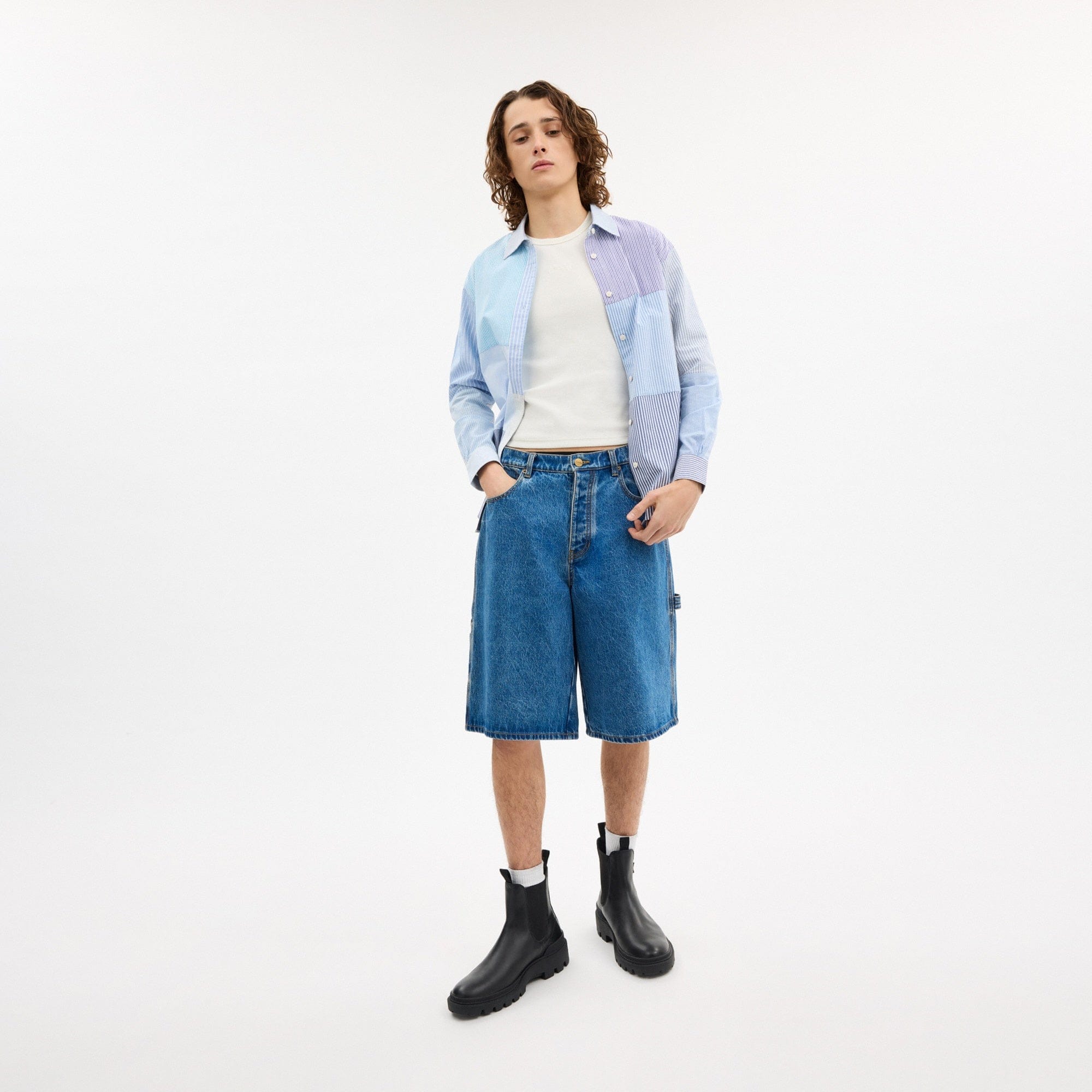 Patchwork Striped Shirt