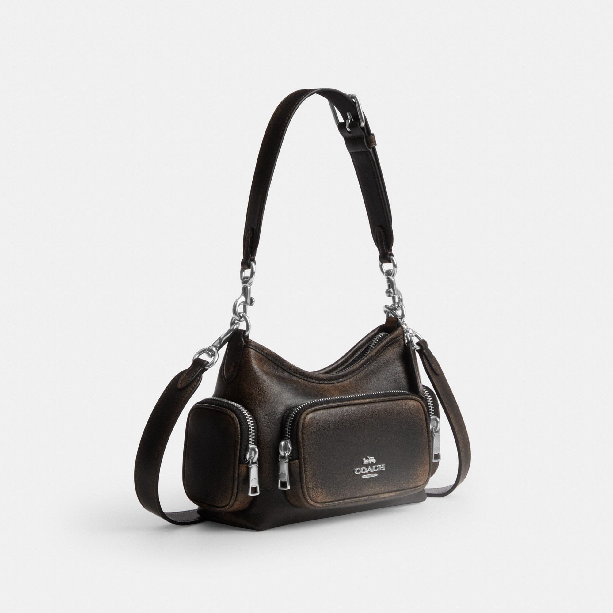 Laurel Shoulder Bag 22 With Pockets In Loved Leather