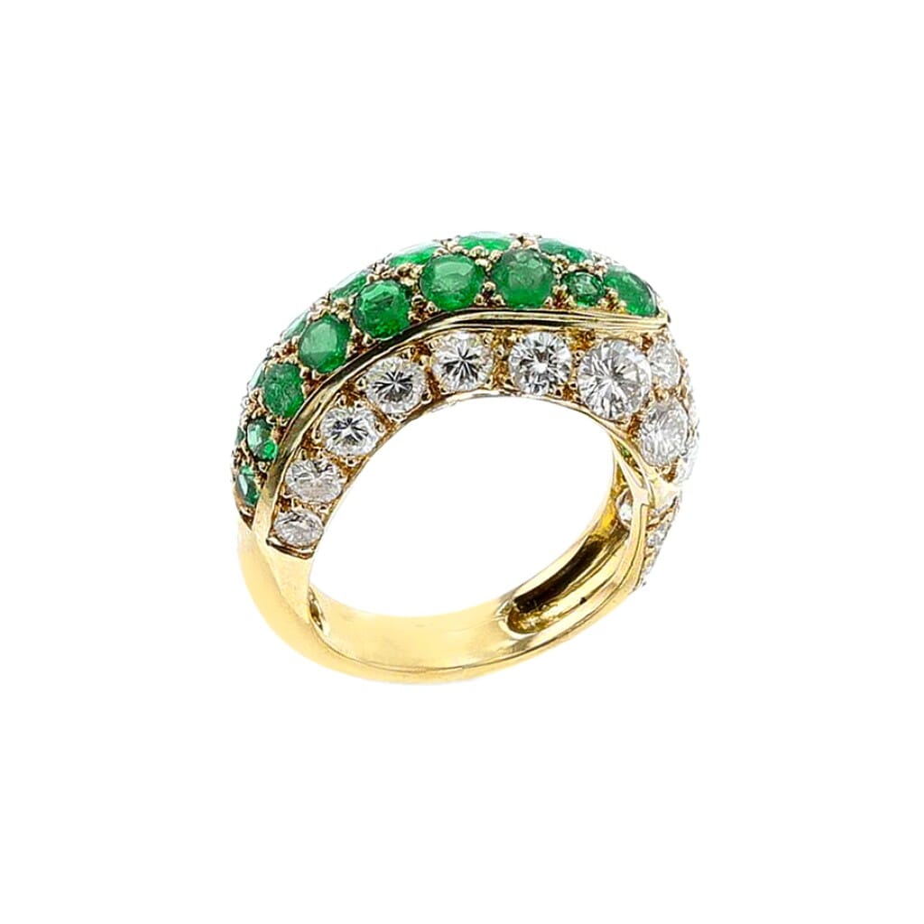 Vintage Gold, Emerald and Diamond Ring