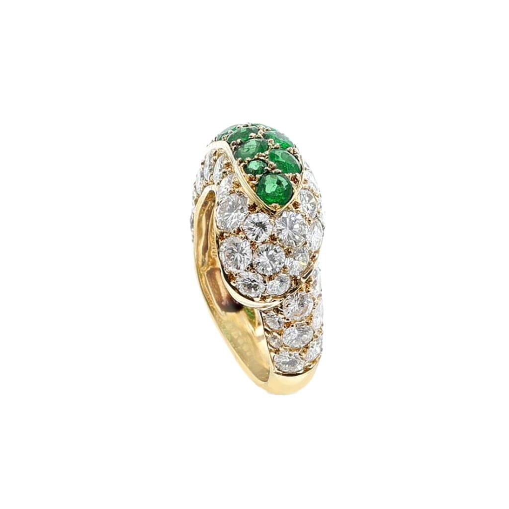 Vintage Gold, Emerald and Diamond Ring