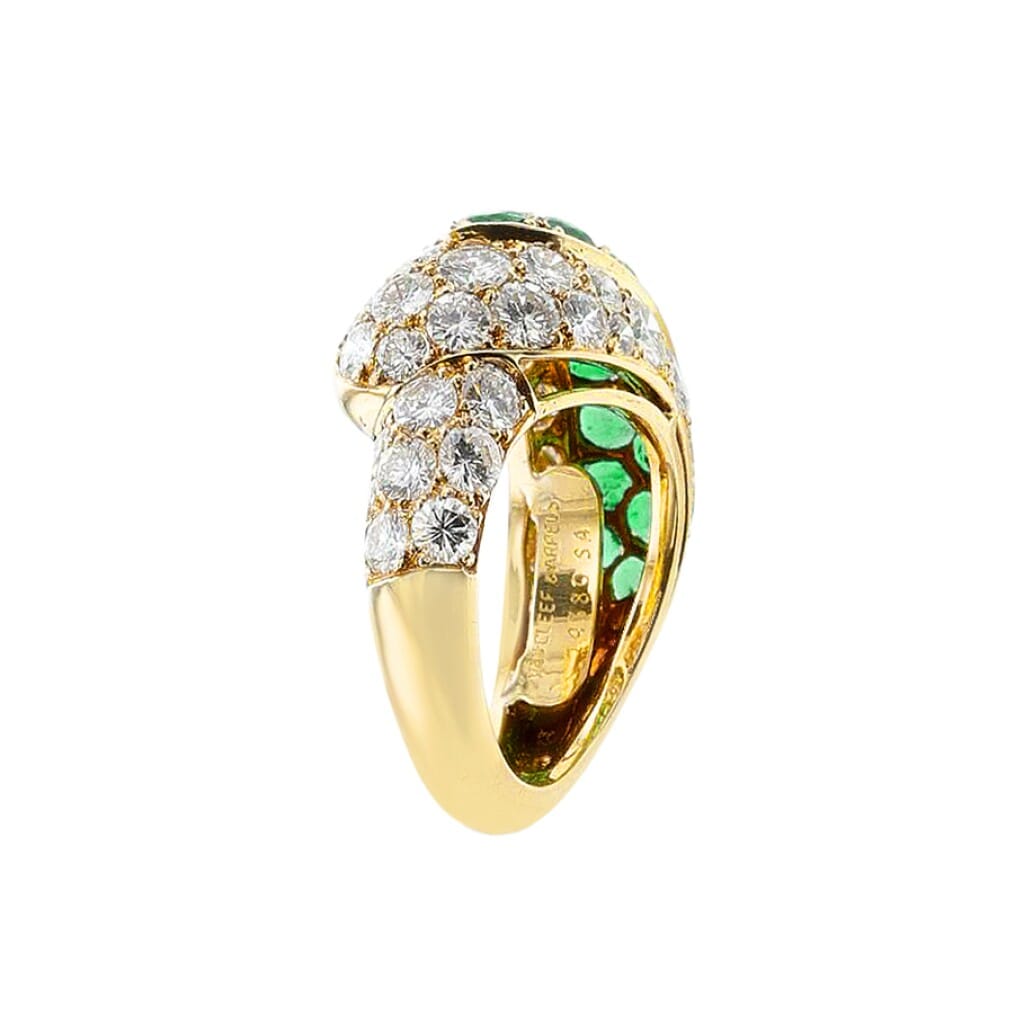 Vintage Gold, Emerald and Diamond Ring