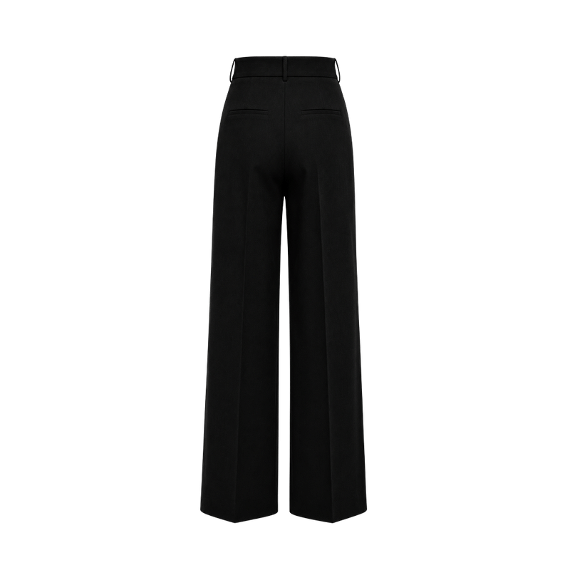 Elara Voss Celeste Draped Black Trouser