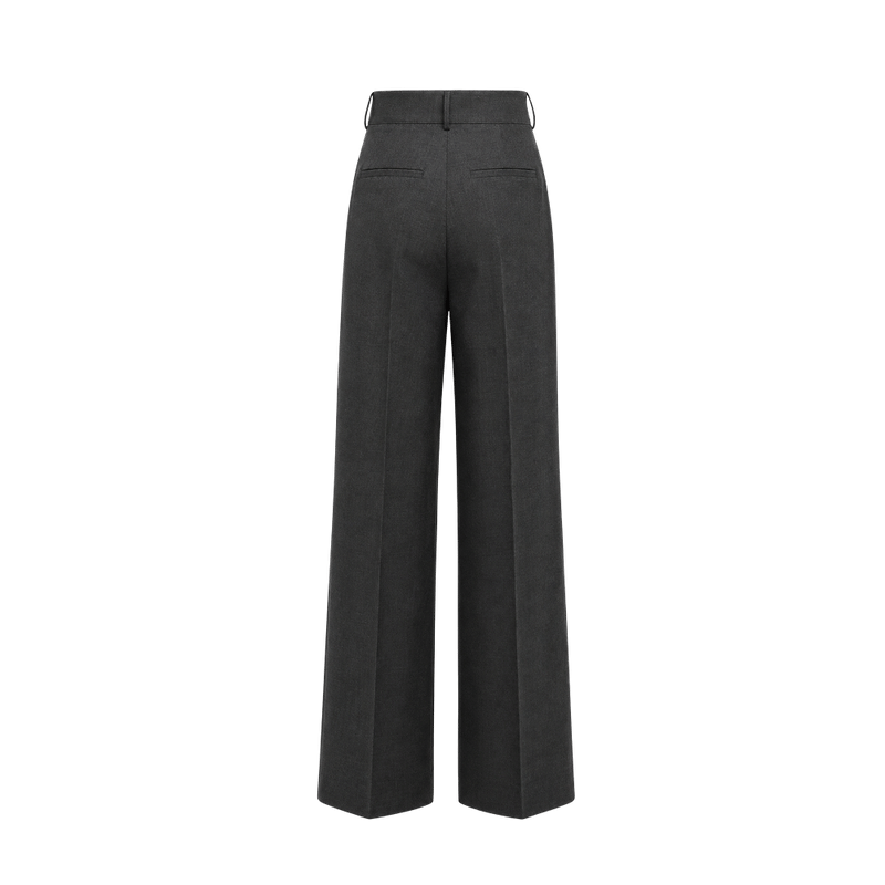 Elara Voss Celeste Draped Gray Trouser