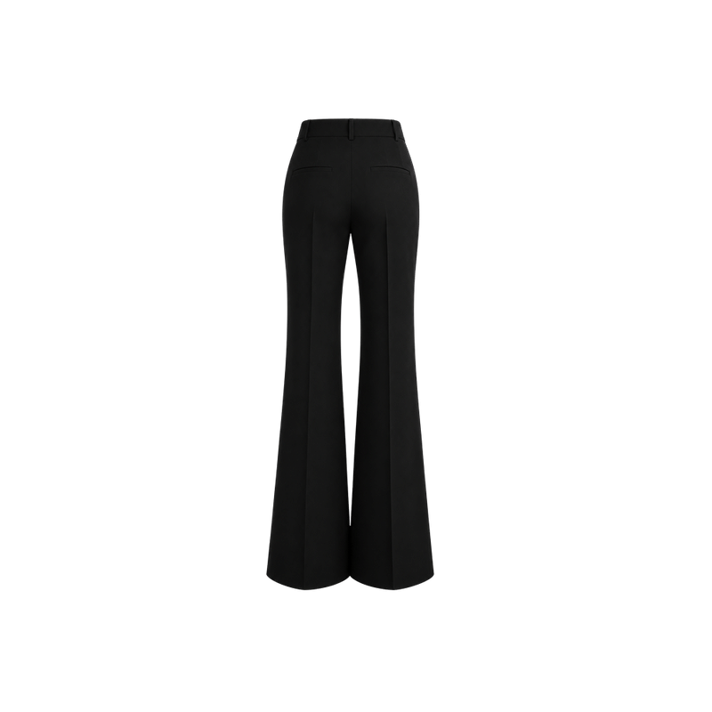 Elara Voss Etoile Flare Midnight Black Trouser