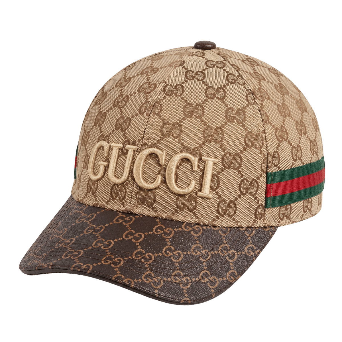 Gucci GG Canvas Baseball Cap Beige and Dark Brown Monogram Pattern