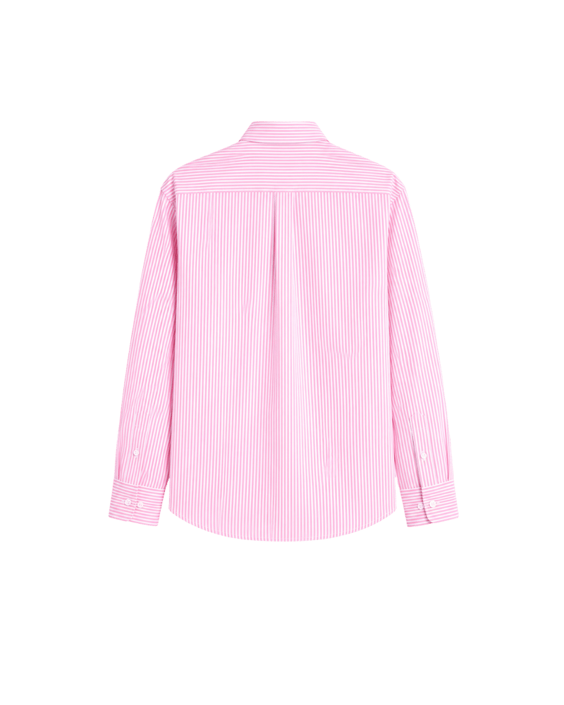 HASHWAY ARCHIVES EMBROIDERED STRIPED SHIRT - PINK