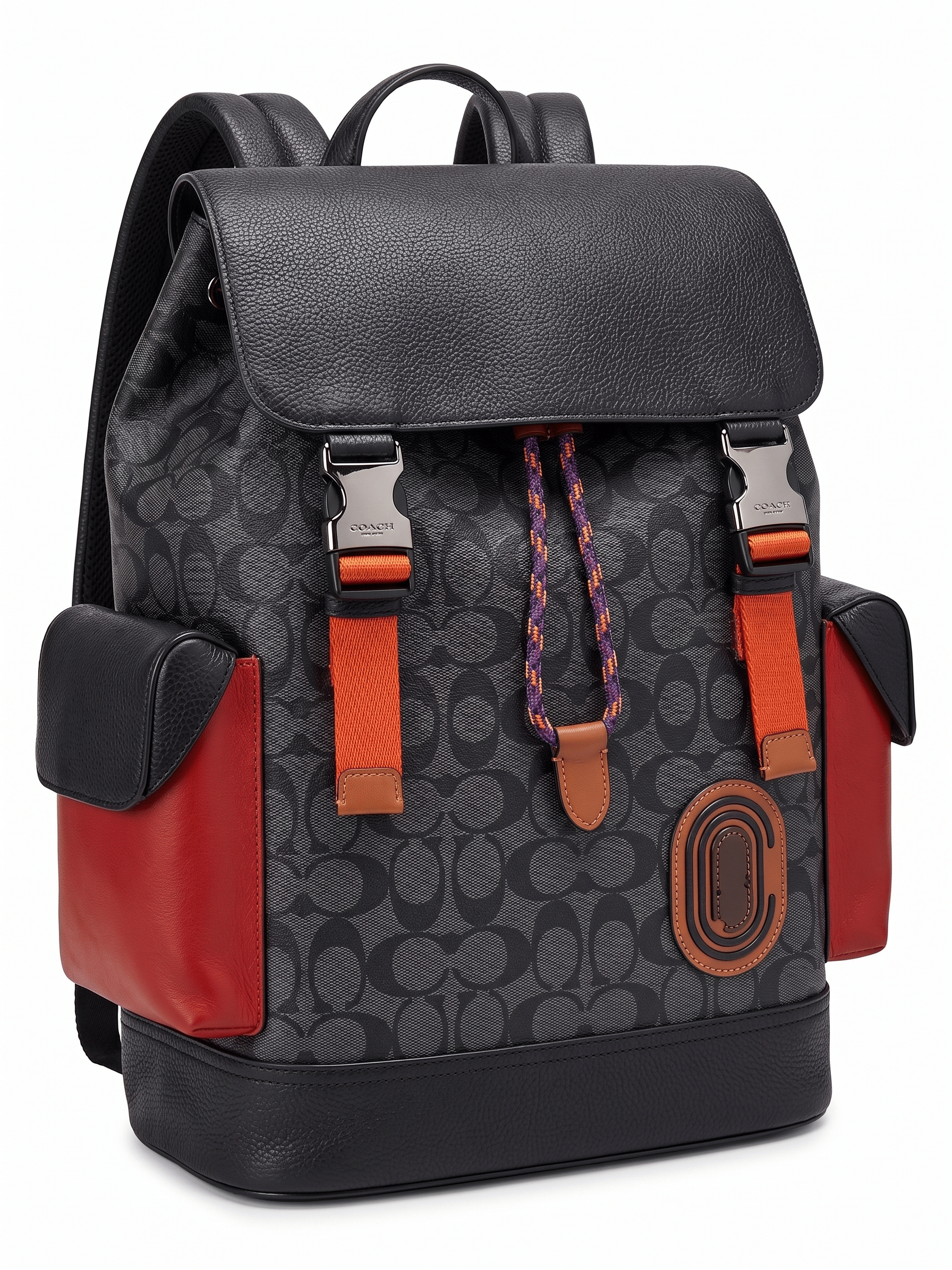 Coach Rivington Backpack in Colourblock Signature Canvas with Coach Patch (Style No. 69291)