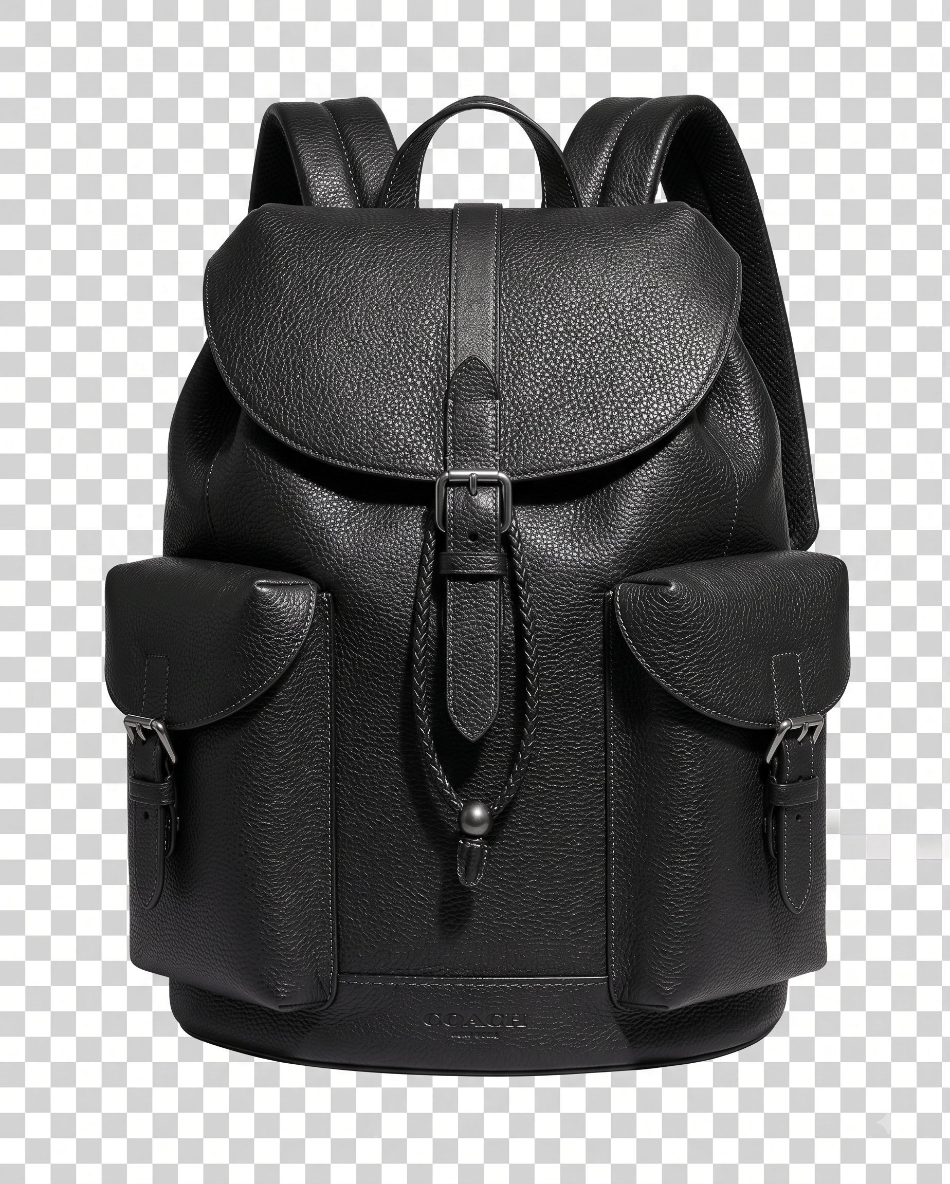 Coach Men's Warner Backpack in Refined Pebble Leather (Style CW210),