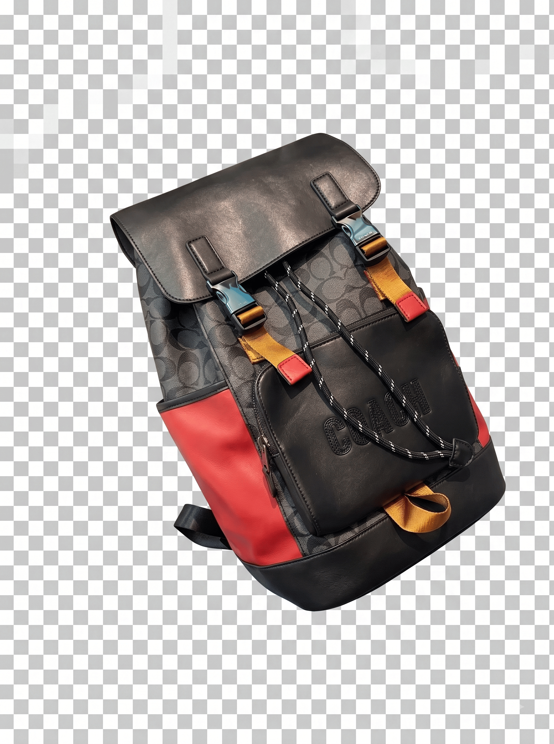 Coach Rivington Backpack Colorblock Signature Canvas With Coach Patch