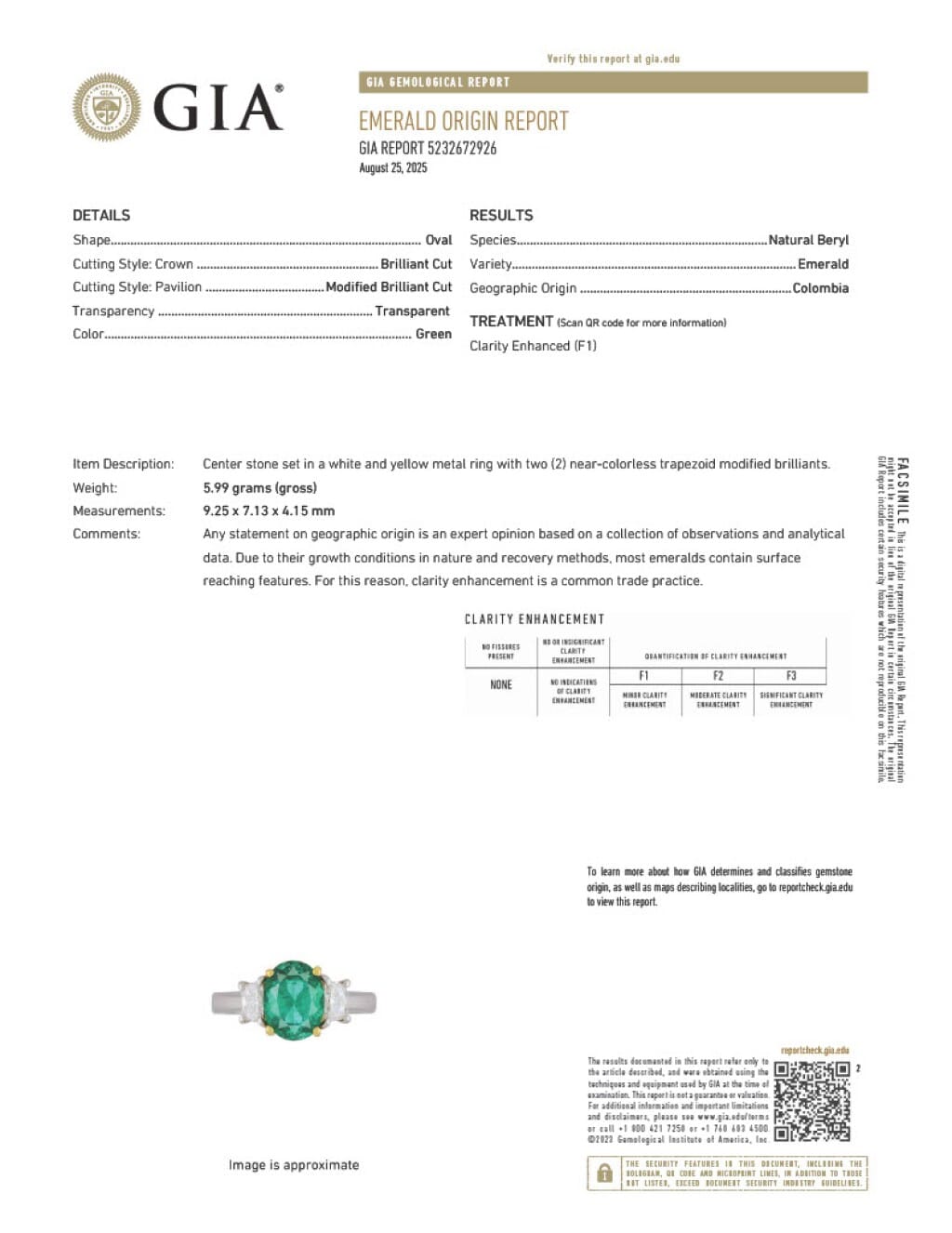 Platinum, Gold, 1.60ct Colombian Emerald and Diamond Ring