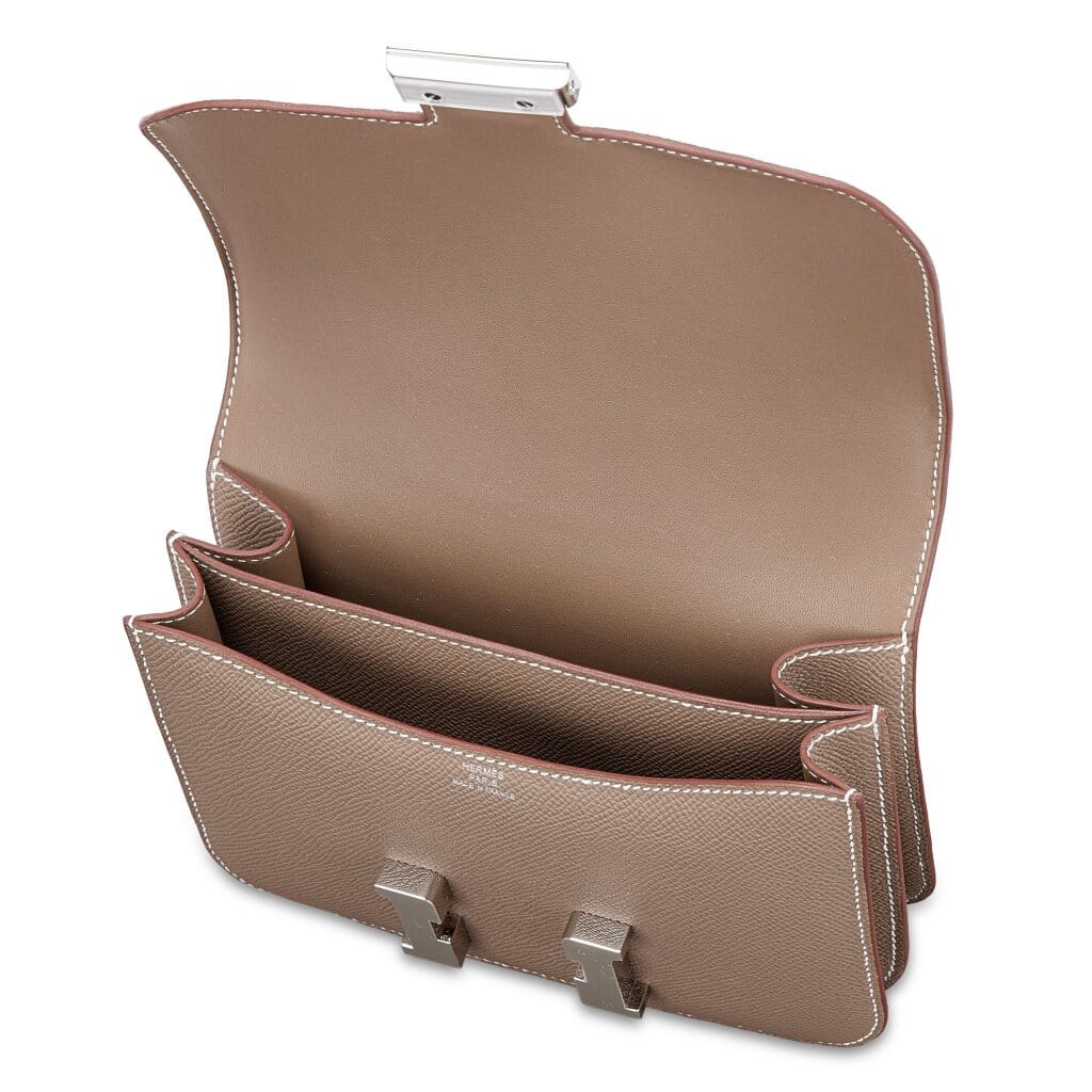 Etoupe Epsom Mini Constance 18 Palladium Hardware, 2026