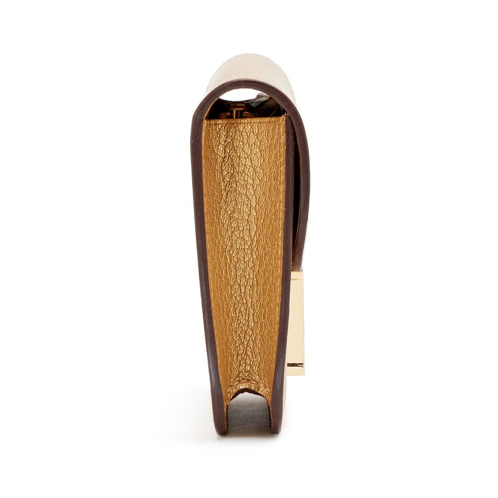 Doré Chèvre Chamkilight Constance Slim Wallet Permabrass Hardware, 2025
