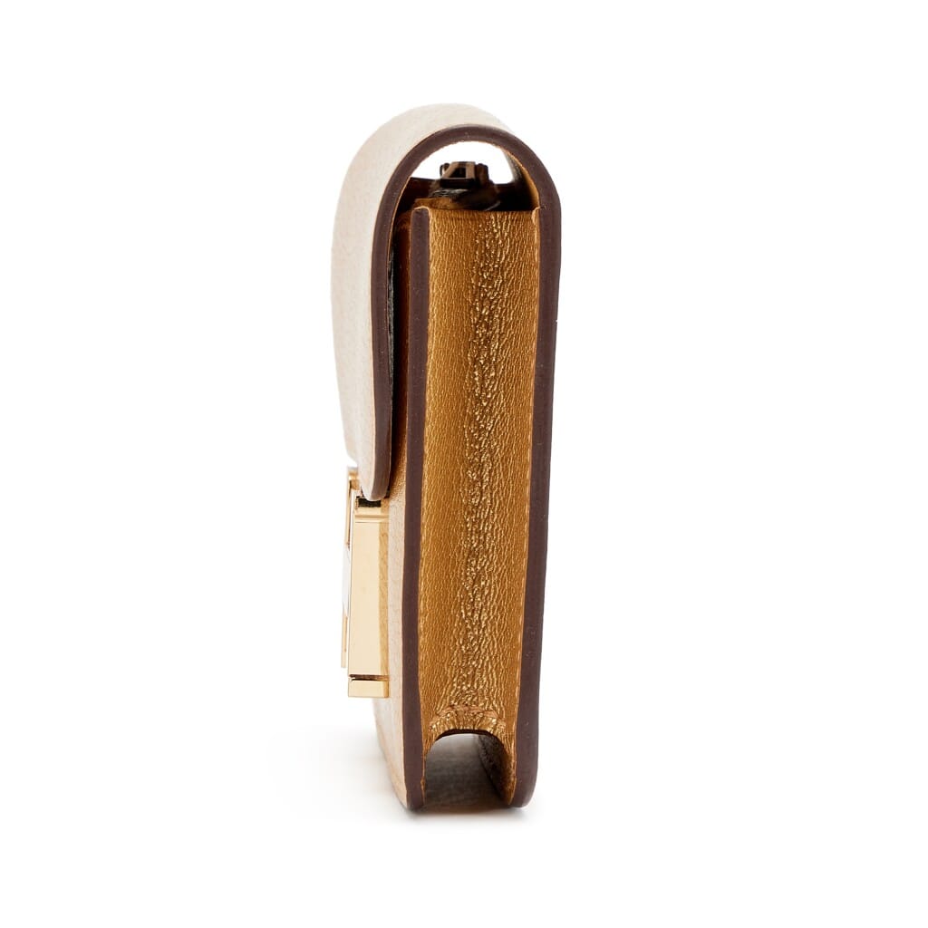 Doré Chèvre Chamkilight Constance Slim Wallet Permabrass Hardware, 2025