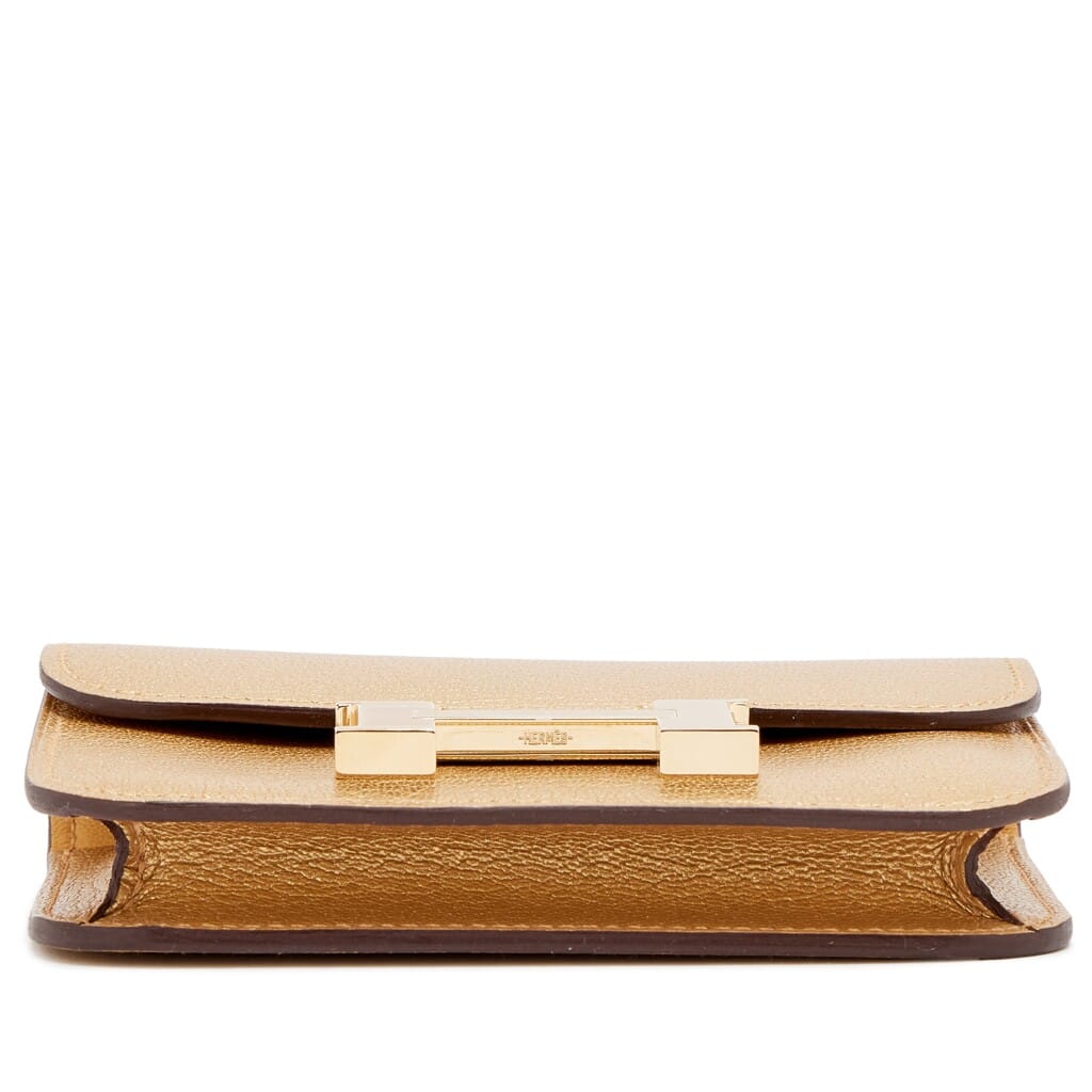 Doré Chèvre Chamkilight Constance Slim Wallet Permabrass Hardware, 2025