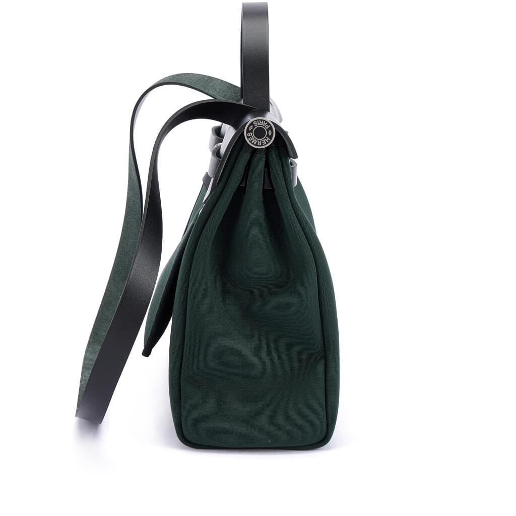 Black Vache Hunter and Vert Cypres Toile Herbag Zip 31 Black Enameled Palladium Hardware, 2026