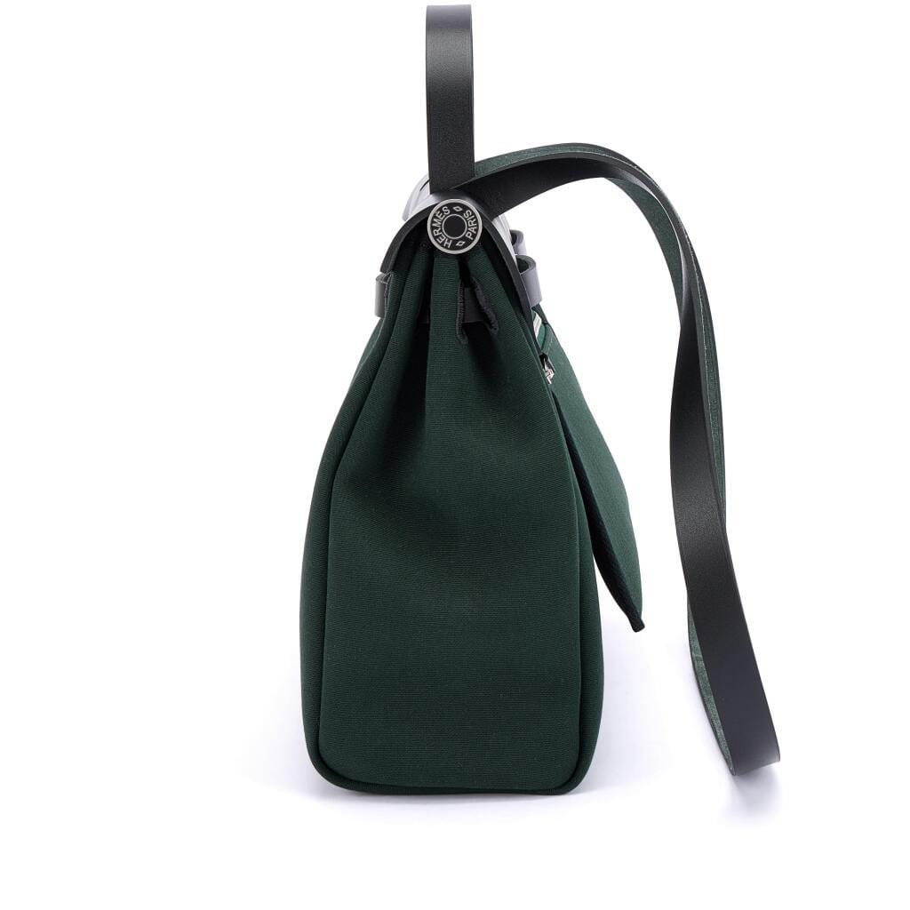 Black Vache Hunter and Vert Cypres Toile Herbag Zip 31 Black Enameled Palladium Hardware, 2026