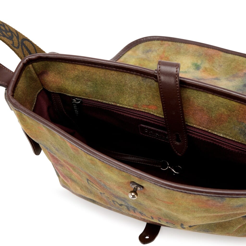 Multicolor Graffiti Tweed & Khaki Toile On The Pavement Small Messenger Bag Ruthenium Hardware, 2015