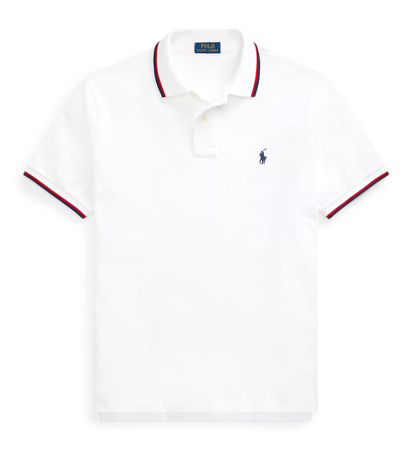 Polo Ralph Lauren Men White Solid Polo T-shirt